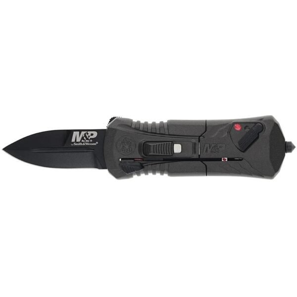 https3A2F2Fmedia.chattanoogashooting.com2Fimages2Fproduct2FPF12248612FPF1224861-1.jpg Smith & Wesson M&P Compact OTF Folding Knife 1-9/10" Spear Point Blade Grey