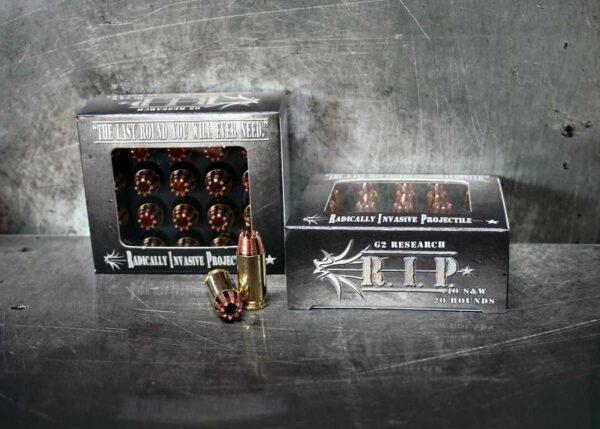 https3A2F2Fmedia.chattanoogashooting.com2Fimages2Fproduct2FQD0000302FQD000030.jpg G2 Research R.I.P. Handgun Ammunition .40 S&W 115 gr HP 1080 fps 20/box