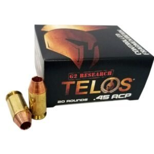 https3A2F2Fmedia.chattanoogashooting.com2Fimages2Fproduct2FQDG006292FQDG00629.jpg G2 Research TELOS Handgun Ammunition .45 ACP 160 gr HP 920 fps 20/ct
