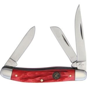 https3A2F2Fmedia.chattanoogashooting.com2Fimages2Fproduct2FRHRP0001CRB2FRHRP0001CRB-1.jpg Roper Knives Stockman Chaparral Series Pocket Knife 3 Blades 2-1/2" Red Bone