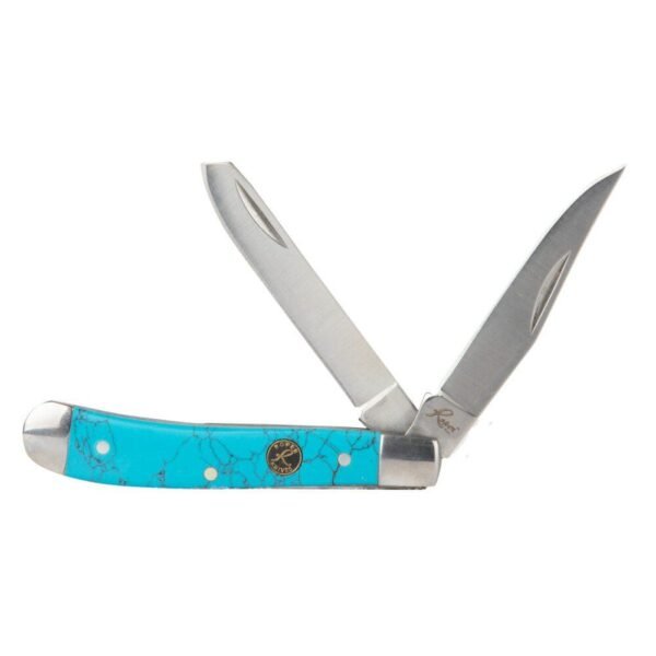 https3A2F2Fmedia.chattanoogashooting.com2Fimages2Fproduct2FRHRP0006B2FRHRP0006B-1.jpg ABKT Roper Peanut Knife 2 Blades Turquoise