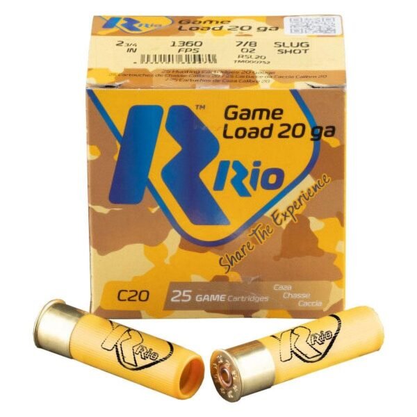 https3A2F2Fmedia.chattanoogashooting.com2Fimages2Fproduct2FRORSL202Fhigh-velocity-20-ga-slug-shell-rio-royal-star-25-count.jpg Rio Royal Star Slug Shotshell 20 ga 2-3/4" 7/8oz 1360 fps Slug 25/ct