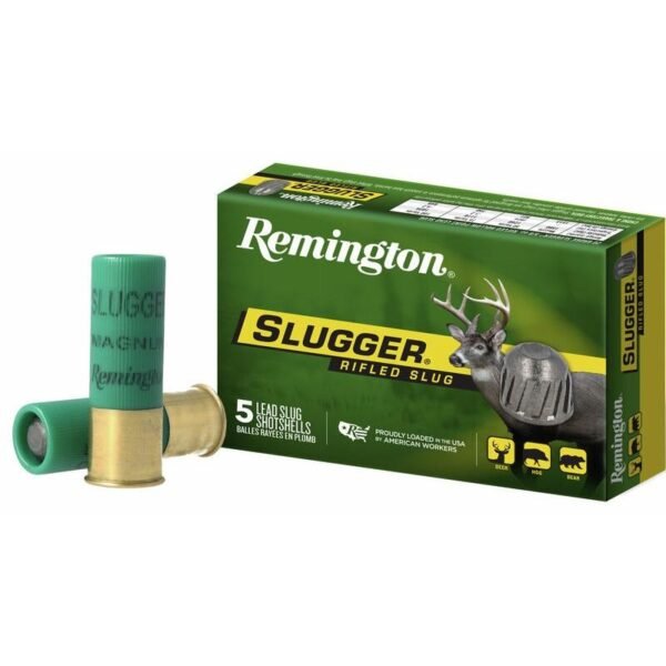 https3A2F2Fmedia.chattanoogashooting.com2Fimages2Fproduct2FRT203022FRT20302-1.jpg Remington Slugger Rifled Slug 12 ga 2 3/4" MAX 1 oz Slug 1680 fps 5/ct