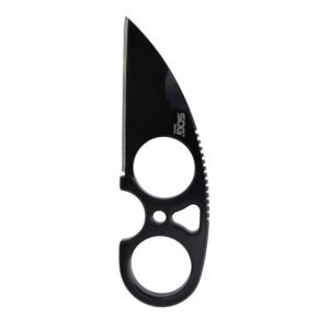 https3A2F2Fmedia.chattanoogashooting.com2Fimages2Fproduct2FSGSOGJB02KCP2FSGSOGJB02KCP-1.jpg SOG Knives Snarl Blackout Fixed Blade Knife 2.3" Sheepsfoot Blade Black Blister
