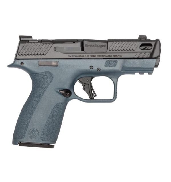 https3A2F2Fmedia.chattanoogashooting.com2Fimages2Fproduct2FSW148552FSW148558.jpg S&W PC Shield-X Carry Comp Blue Titanium Handgun 9mm Luger 13(1)&15(1)rd Magazines 3.6" Ported Barrel Thumb Safety