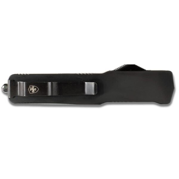 https3A2F2Fmedia.chattanoogashooting.com2Fimages2Fproduct2FTKMABR3212FTKMABR321.jpg Templar Knives Premium Lightweight Slim Black Rubber Automatic Knife 3 1/4" Drop Point Blade Black