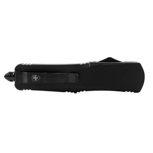 https3A2F2Fmedia.chattanoogashooting.com2Fimages2Fproduct2FTKSBR4312FTKSBR431-1.jpg Templar Knife Small Black Rubber Knife 2-3/4" OTF Dagger Blade Semi Serrated Black