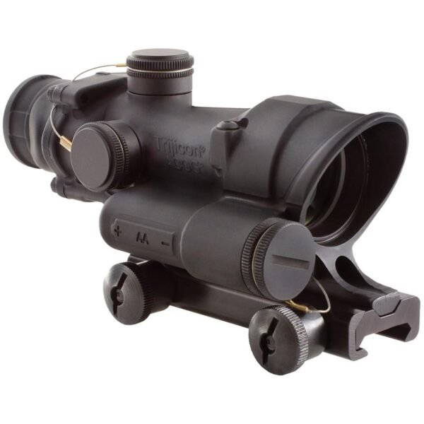 https3A2F2Fmedia.chattanoogashooting.com2Fimages2Fproduct2FTRTA02D103922FTRTA02D10392_1.jpg Trijicon ACOG 4x32mm LED Scope - Battery Illuminated Green Horseshoe Dot .223 Ballistic Reticle with TA51 Mount