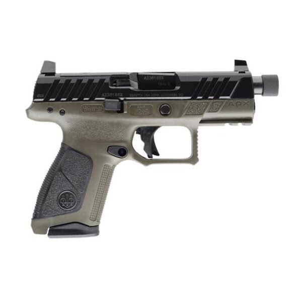 https3A2F2Fmedia.chattanoogashooting.com2Fimages2Fproduct2FUKJAXA1C917TAC2FUKJAXA1C917TAC1.jpg Beretta APX-A1 Compact Tactical Handgun 9mm Luger 15(1)/17(2)rd Magazines 4.2" ODG Frame
