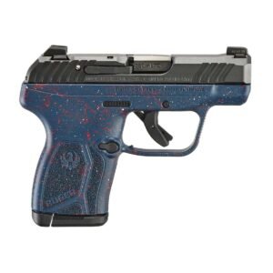 https3A2F2Fmedia.chattanoogashooting.com2Fimages2Fproduct2FUR137782FUR137781.jpg Ruger 250th Anniversary LCP Max Handgun .380 Auto 10rd Magazine 2.8" Barrel Tritium Front Sight Liberty Blue w/Splatter Grip