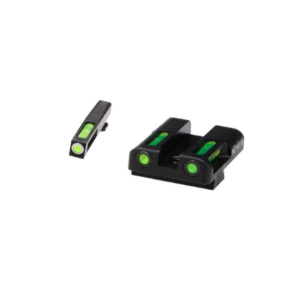 https3A2F2Fmedia.chattanoogashooting.com2Fimages2Fproduct2FVHGLN3252FVHGLN325_1.jpg HIVIZ LiteWave H3 sight Green LitePipe/White front ring fits Glock Models Chambered in 9mm Luger 40 S&W and .357 Sig