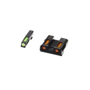 https3A2F2Fmedia.chattanoogashooting.com2Fimages2Fproduct2FVHGLN4292FVHGLN429.jpg HIVIZ LiteWave H3 sight orange/Green Litepipes w/White front ring Glock models chambered in 45 ACP 45 Gap and 10mm