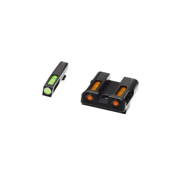 https3A2F2Fmedia.chattanoogashooting.com2Fimages2Fproduct2FVHGLN4292FVHGLN429.jpg HIVIZ LiteWave H3 sight orange/Green Litepipes w/White front ring Glock models chambered in 45 ACP 45 Gap and 10mm