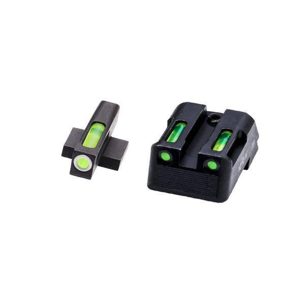 https3A2F2Fmedia.chattanoogashooting.com2Fimages2Fproduct2FVHKBN3212FVHKBN321.jpg HIVIZ LiteWave H3 sight Green LitePipe w/White front ring Fits Kimber 1911 models