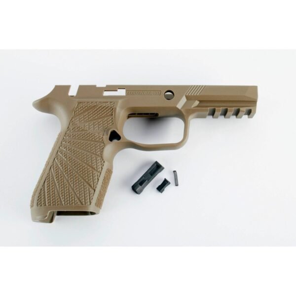https3A2F2Fmedia.chattanoogashooting.com2Fimages2Fproduct2FWC320CCMT2FWC320CCMT.jpg Wilson Combat Grip Module for Sig Sauer P320 Compact Manual Safety Tan