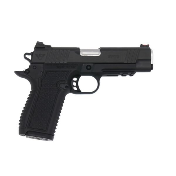 https3A2F2Fmedia.chattanoogashooting.com2Fimages2Fproduct2FWCSFT9CMR422FWCSFT9CMR42-1.jpg Wilson Combat SFT9 Double-Stack Commander Handgun 9mm Luger 15rd Magazines (2) 4.25" Barrel Black Lightrail Frame