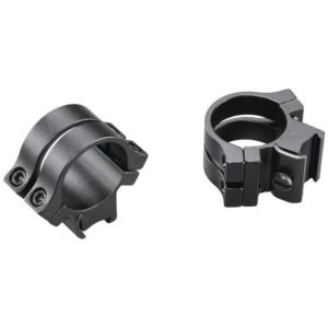 https3A2F2Fmedia.chattanoogashooting.com2Fimages2Fproduct2FWE490532FWE49053-1.jpg Weaver Quad Lock Detachable Scope Rings .22 Tip Off for 3/8" Grooved Receiver Matte