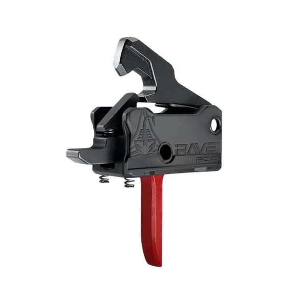https3A2F2Fmedia.chattanoogashooting.com2Fimages2Fproduct2FWLT017FPCCRED2FWLT017FPCCRED-1.jpg Rise Armament Rave PCC Single Stage Rifle Trigger 3.5 lb Flat Red