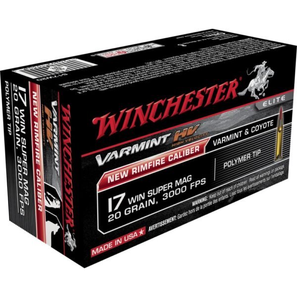 https3A2F2Fmedia.chattanoogashooting.com2Fimages2Fproduct2FWNS17W202FWNS17W20-1.jpg Winchester Varmint Rimfire Ammunition .17 WSM 20 gr. VMAX 3000 fps 50/ct