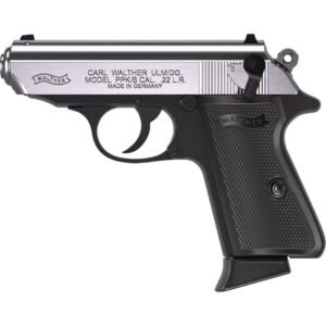 https3A2F2Fmedia.chattanoogashooting.com2Fimages2Fproduct2FWY50303102FWY5030310-1.jpg Walther PPK/s Handgun .22 LR 10rd Magazine 3.3" Threaded Barrel Two-Tone Black Stainless