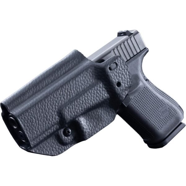 https3A2F2Fmedia.chattanoogashooting.com2Fimages2Fproduct2FXJH3GL1BLK22FXJH3GL1BLK2-1.jpg Mission First Tactical Leather Hybrid IWB/OWB Holster for Glock 19/23/44/45 Black Ambi