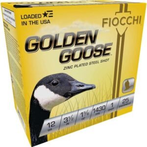 https3A2F2Fmedia.chattanoogashooting.com2Fimages2Fproduct2FXN1235GG12F1235GG1-3D.jpg Fiocchi Golden Goose Shotshells 12ga 3 1/2" 1-5/8oz 1430fps #1 25/ct
