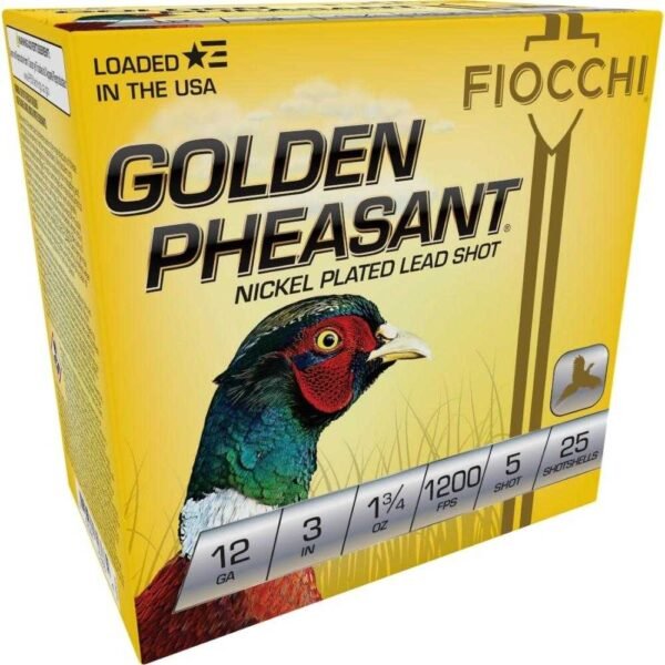 https3A2F2Fmedia.chattanoogashooting.com2Fimages2Fproduct2FXN123GP52FXN123GP5-1.jpg GOLDEN PHEASANT NP 12ga 3" 1 3/4oz #5 1200fps 25RD