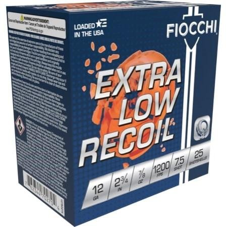 https3A2F2Fmedia.chattanoogashooting.com2Fimages2Fproduct2FXN1278OZ752FXN1278OZ75-1.jpg Fiocchi 12GA 2 3/4" 7/8oz #7.5 Low Recoil Trainer 25RD