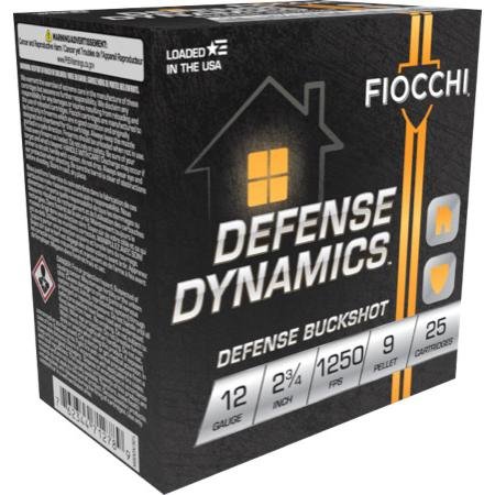 https3A2F2Fmedia.chattanoogashooting.com2Fimages2Fproduct2FXN12EX9P2FXN12EX9P.jpg Fiocchi Defense Dynamics Shotshells 12ga 2-3/4" 9-pellet 1250 fps #1 25/ct