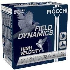 https3A2F2Fmedia.chattanoogashooting.com2Fimages2Fproduct2FXN12HV42FXN12HV4-1.jpg Fiocchi High Velocity Shotshells 12ga 2-3/4" 1 -1/4oz 1330 fps #4 25/ct