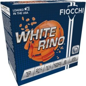 https3A2F2Fmedia.chattanoogashooting.com2Fimages2Fproduct2FXN12WRNO82FXN12WRNO8-1.jpg Fiocchi White Rino Shotshells 12 ga 2 3/4" 1 1/8oz 1250fps #8 25/ct