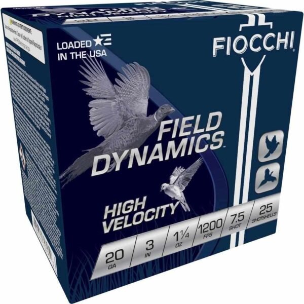 https3A2F2Fmedia.chattanoogashooting.com2Fimages2Fproduct2FXN203HV752FXN203HV75-1.jpg Fiocchi Field Dynamics Shotshells 20 ga 3" 1-1/4oz 1200fps #7.5 25/ct