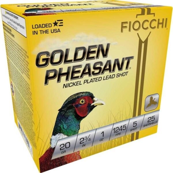 https3A2F2Fmedia.chattanoogashooting.com2Fimages2Fproduct2FXN20GP52FXN20GP5-1.jpg GOLDEN PHEASANT NP 20ga 2 3/4" 1oz #5 1245fps 25RD