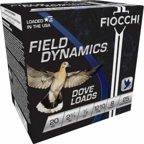 https3A2F2Fmedia.chattanoogashooting.com2Fimages2Fproduct2FXN20GT82FXN20GT8-1.jpg Fiocchi Lead Dove & Quail Shotshells 20ga 2-3/4 in 7/8 oz #8 1210 fps 25/ct