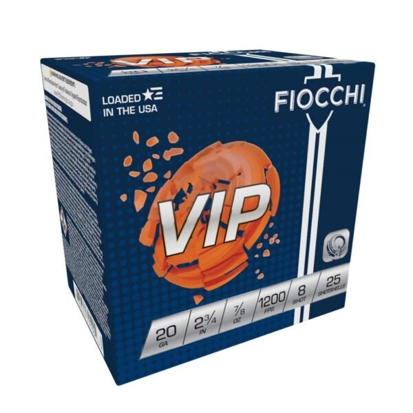 https3A2F2Fmedia.chattanoogashooting.com2Fimages2Fproduct2FXN20VIP82FXN20VIP8-12520252812529.jpg Fiocchi VIP Shotshells 20 ga 2-3/4" 7/8 oz 1200 fps #8 25/ct