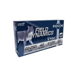 https3A2F2Fmedia.chattanoogashooting.com2Fimages2Fproduct2FXN22250HVB2FXN22250HVB.jpg Focchi Field Dynamics V-Max Rifle Ammunition 22-250 Rem 40gr PT 4100 fps 20/ct