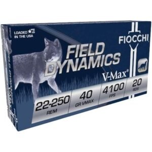 https3A2F2Fmedia.chattanoogashooting.com2Fimages2Fproduct2FXN22250HVD2FXN22250HVD-1.jpg Fiocchi Field Dynamics Rifle Ammunition .22-250 Rem 55gr V-MAX 3650 fps 20/ct