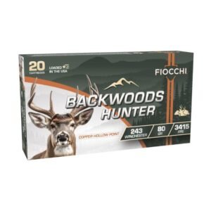https3A2F2Fmedia.chattanoogashooting.com2Fimages2Fproduct2FXN243BHC2FXN243BHC1.jpg Fiocchi Backwoods Hunter Rifle Ammunition 243 Win 80gr CHP 3415 fps 20/ct