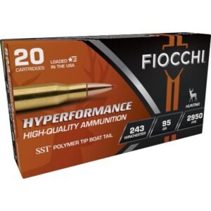 https3A2F2Fmedia.chattanoogashooting.com2Fimages2Fproduct2FXN243HSB2FXN243HSB-1.jpg Fiocchi Hyperformance Hunt Rifle Ammunition .243 Win 95 gr SST 2950 fps 20/ct