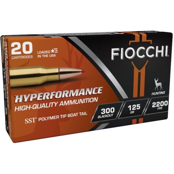 https3A2F2Fmedia.chattanoogashooting.com2Fimages2Fproduct2FXN300BLKHA2FXN300BLKHA1.jpg Fiocchi Hyperformance Hunt SST Rifle Ammunition .300 Blackout 125gr PT 2200 fps 25/ct