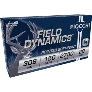 https3A2F2Fmedia.chattanoogashooting.com2Fimages2Fproduct2FXN308B2FXN308B-1.jpg Fiocchi Field Dynamics Rifle Ammunition .308 Win 150 gr PSP 2750 fps 20/ct