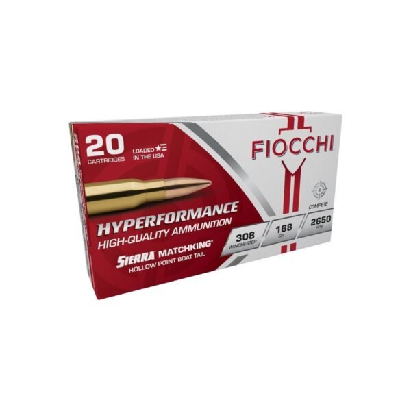 https3A2F2Fmedia.chattanoogashooting.com2Fimages2Fproduct2FXN308MKB2FXN308MKB.jpg Fiocchi Hyperformance MatchKing Rifle Ammunition 308 Win 168gr OTM 2650 fps 20/ct