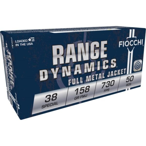 https3A2F2Fmedia.chattanoogashooting.com2Fimages2Fproduct2FXN38G2FXN38G-1.jpg Fiocchi Pistol Shooting Dynamics Handgun Ammunition .38 Spl 158 gr FMJ 730 fps 50/rd