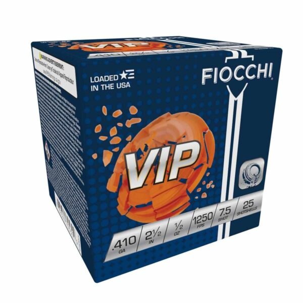 https3A2F2Fmedia.chattanoogashooting.com2Fimages2Fproduct2FXN410VIP752FXN410VIP75-1.jpg Fiocchi Premium Target Loads .410 ga 2 1/2" 1/2 oz #7.5 1250 fps 25/ct