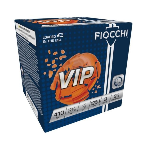 https3A2F2Fmedia.chattanoogashooting.com2Fimages2Fproduct2FXN410VIP82FXN410VIP8-1.jpg Fiocchi Premium Target Loads .410 ga 2 1/2" 1/2 oz #8 1250 fps 25/ct