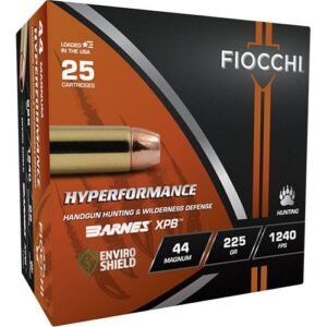 https3A2F2Fmedia.chattanoogashooting.com2Fimages2Fproduct2FXN44MBA2FXN44MBA.jpg FIOCCHI Hyperformance Hunt Handgun Ammunition .44 Rem Mag 225gr HP 1240 fps 25/ct