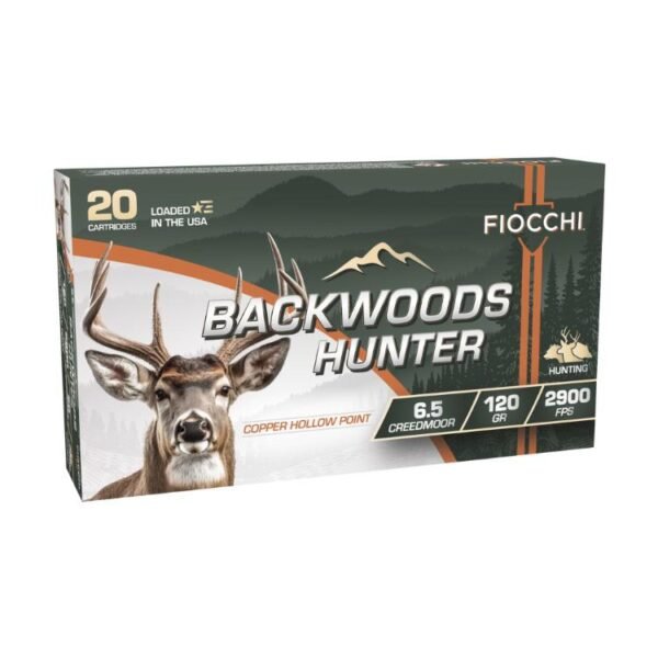 https3A2F2Fmedia.chattanoogashooting.com2Fimages2Fproduct2FXN65CMBHC2FXN65CMBHC1.jpg Fiocchi Backwoods Hunter Rifle Ammunition 6.5 Creedmoor 120gr HP 2900 fps 20/ct