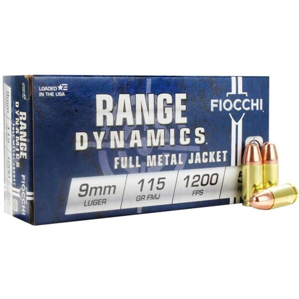 Maximize Your Range Sessions with Fiocchi 9mm Luger 115gr FMJ Ammo Fiocchi Range Dynamics Ammunition 9mm Luger 115gr FMJ 1200 fps 50/ct