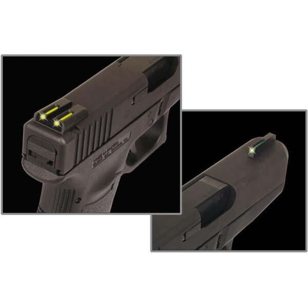 https3A2F2Fmedia.chattanoogashooting.com2Fimages2Fproduct2FXRTG131GT1B2FXRTG131GT1B_1.jpg Truglo Brite Site TFO for Glock Slimline Models 42/43/43x/48 Set Sights Green Front / Yellow Rear