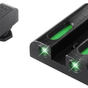 https3A2F2Fmedia.chattanoogashooting.com2Fimages2Fproduct2FXRTG13GL1A2FXRTG13GL1A.jpg Truglo TFX Tritium/Fiber-Optic Day/Night Sights Fits GLOCK 17 / 17L 19 22 23 24 26 27 33 34 35 38 AND 39 - White Outline Front/Rear Green